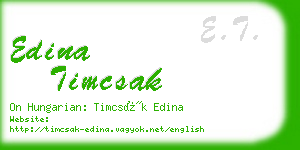 edina timcsak business card